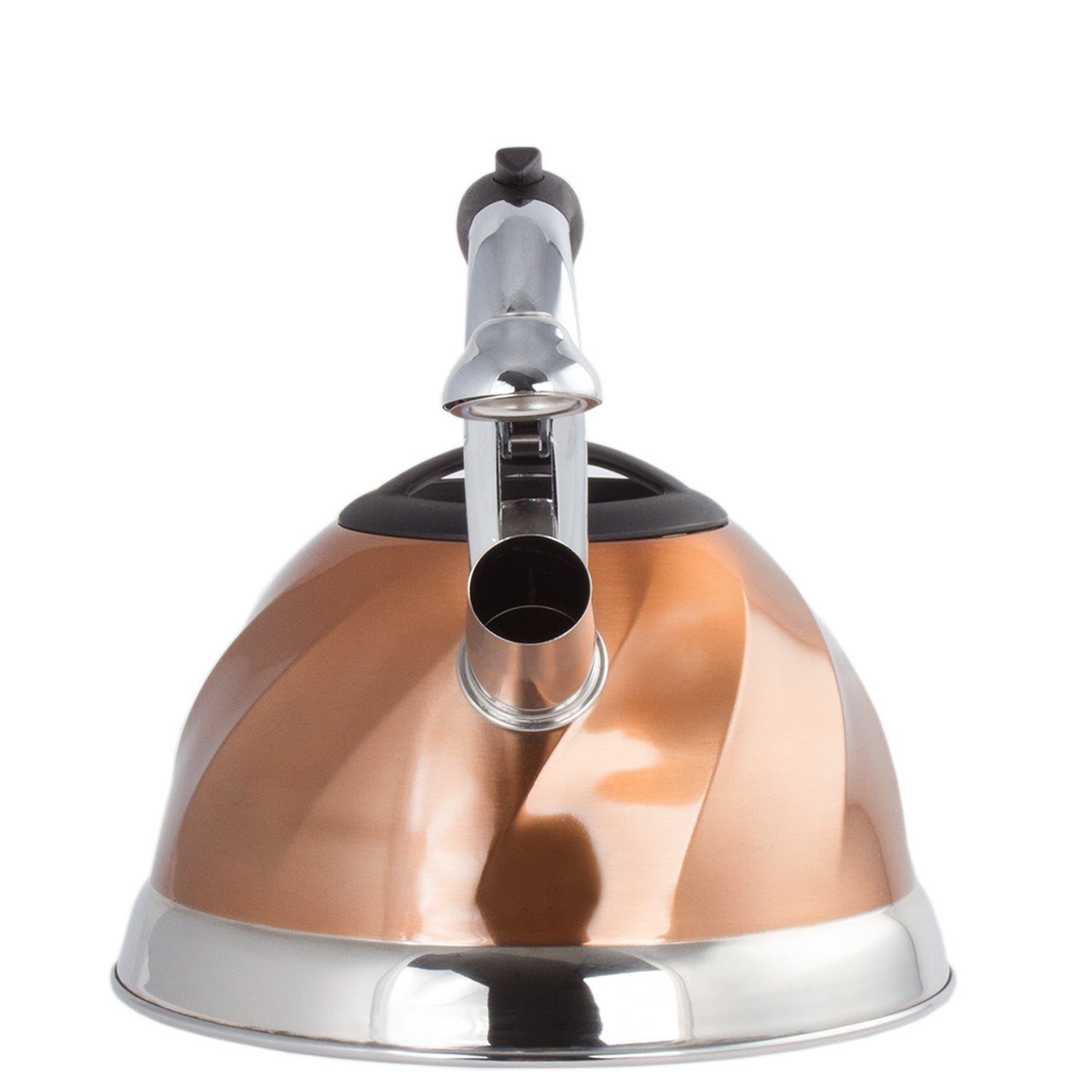 Imperial Home Whistling Tea Kettle Stainless Steel Copper Tea Kettle. 3 Qt Encapsulated Bottom Stylish Modern Design Classic Tea Kettle