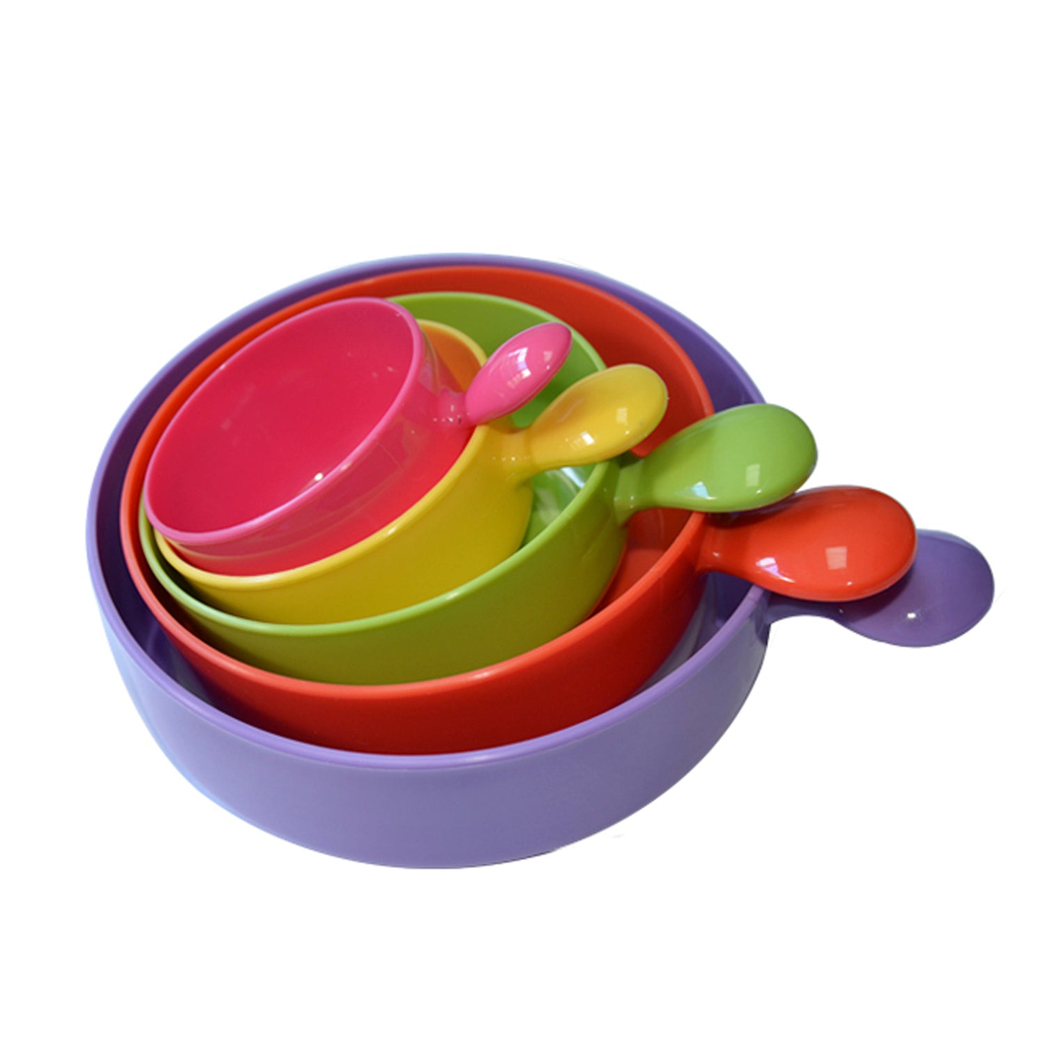 10 Pcs Microwave Safe Plastic Bowl Set W/ Lid - Colorful Food Storage Containers