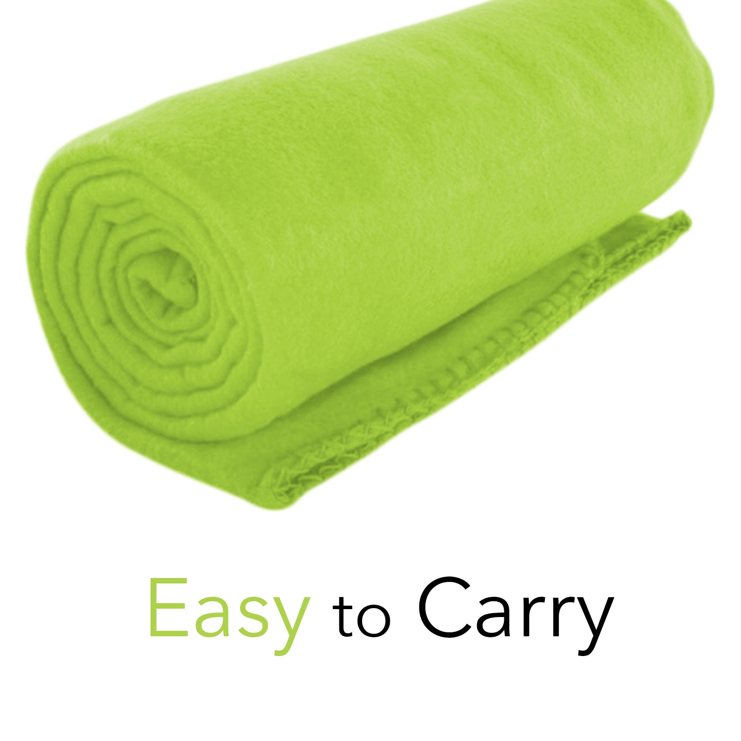 Imperial Home 50 x 60 Inch Soft Cozy Fleece Blanket / Fleece Throw - Lime Green