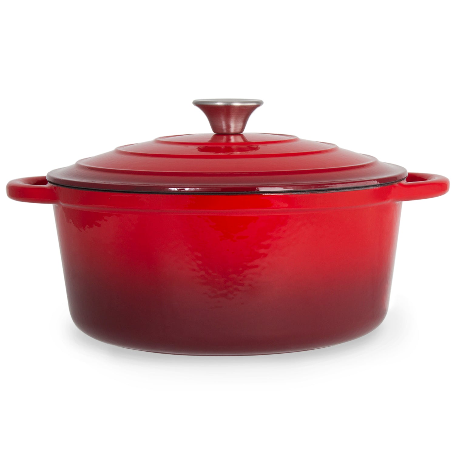 Chef Quality Cast Iron Dutch Oven - 5 QT Enamel Dutch Oven Pot (Red)