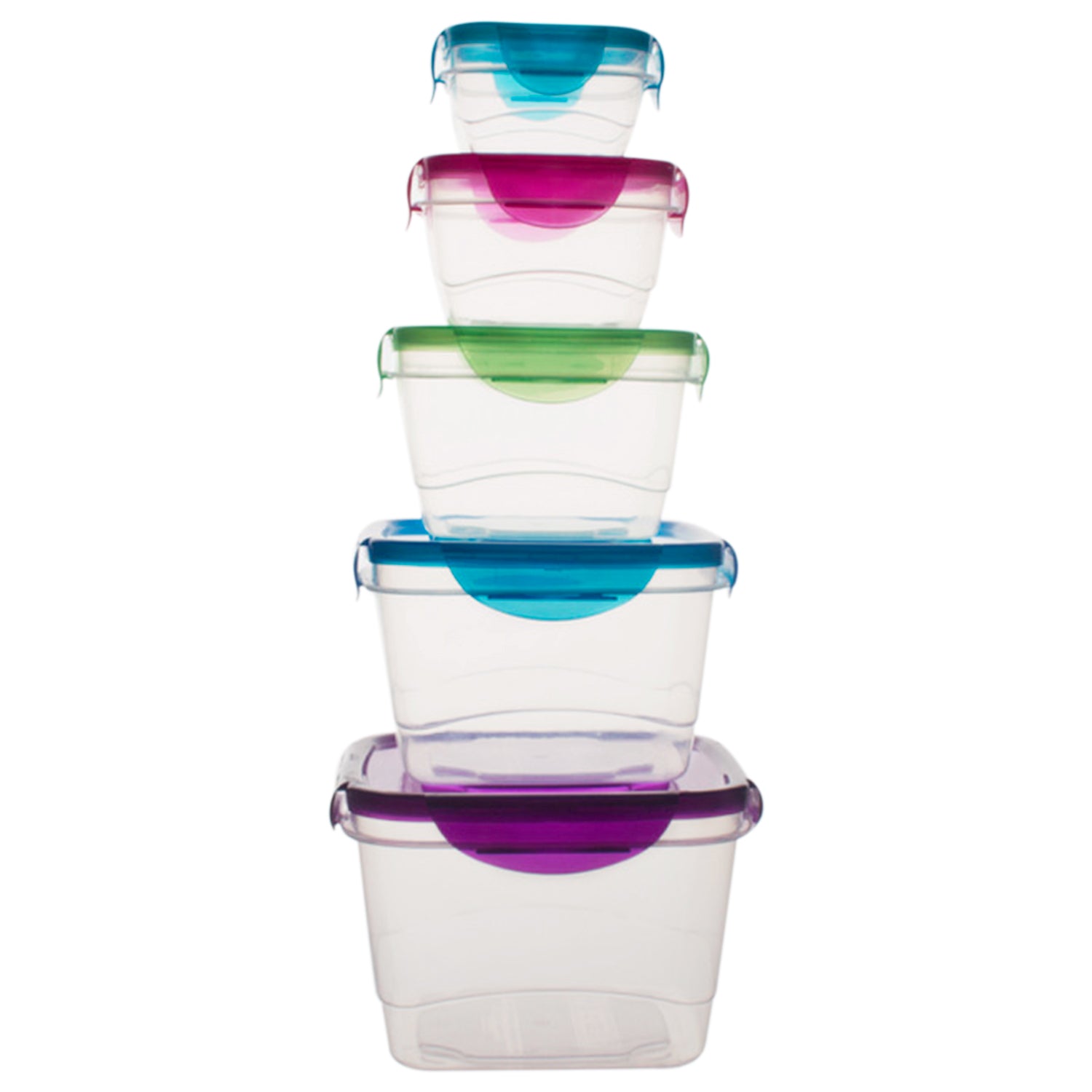 10 Pc Reusable Refrigerator Containers – Microwavable Plastic Lunch Containers