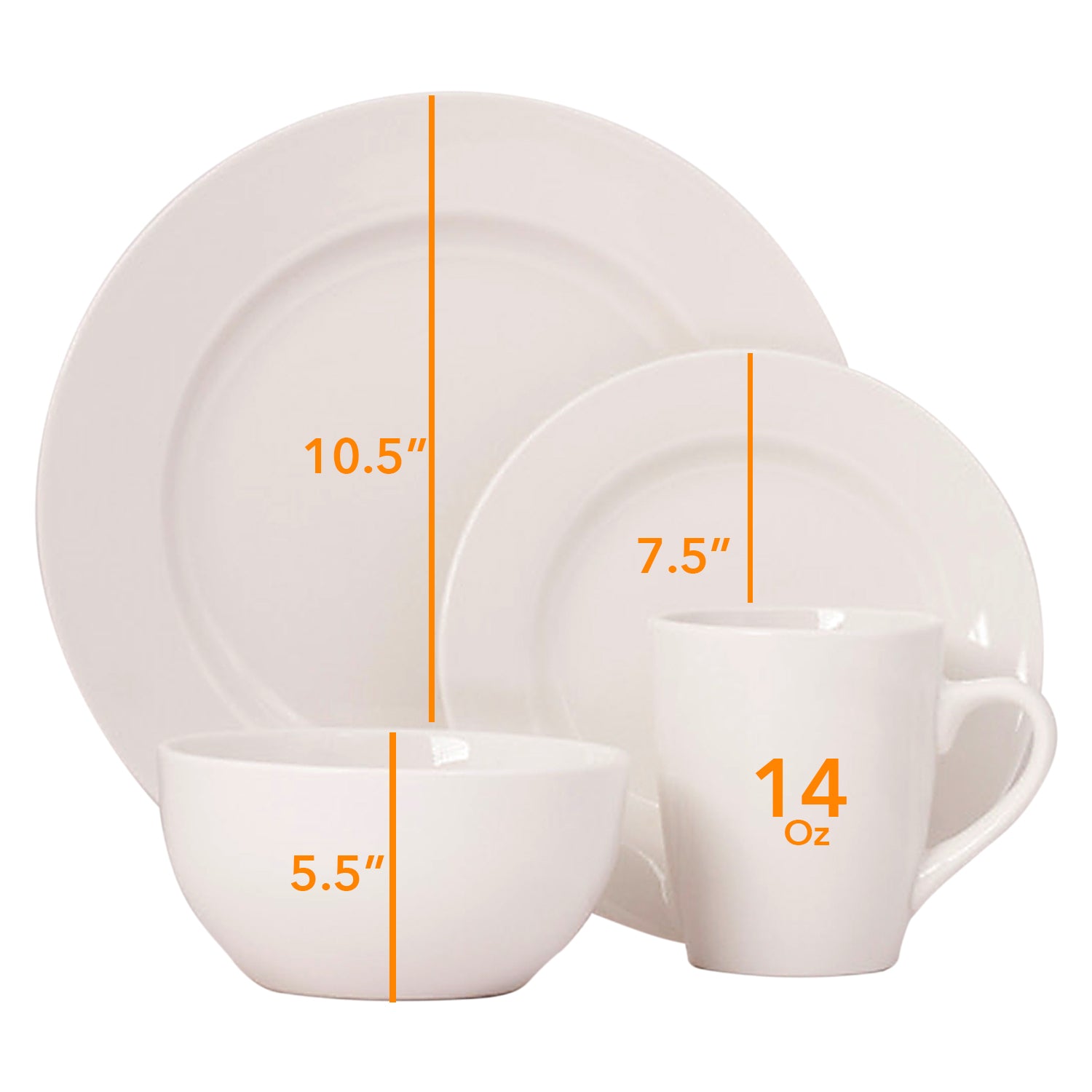 Gibson Elite Gracious Dining Round 16 Piece Dinnerware Set