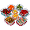16 Pcs Set Glass Storage Containers with Lids/Glass Food Storage Containers Airtight/Glass Containers With Lids - Glass Meal Prep Containers Glass Food Containers - Glass Lunch Container