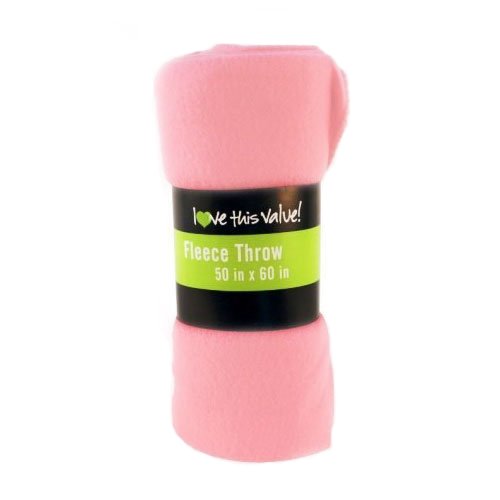 Imperial Home 50 x 60 Inch Soft Cozy Fleece Blanket / Fleece Throw - Pink