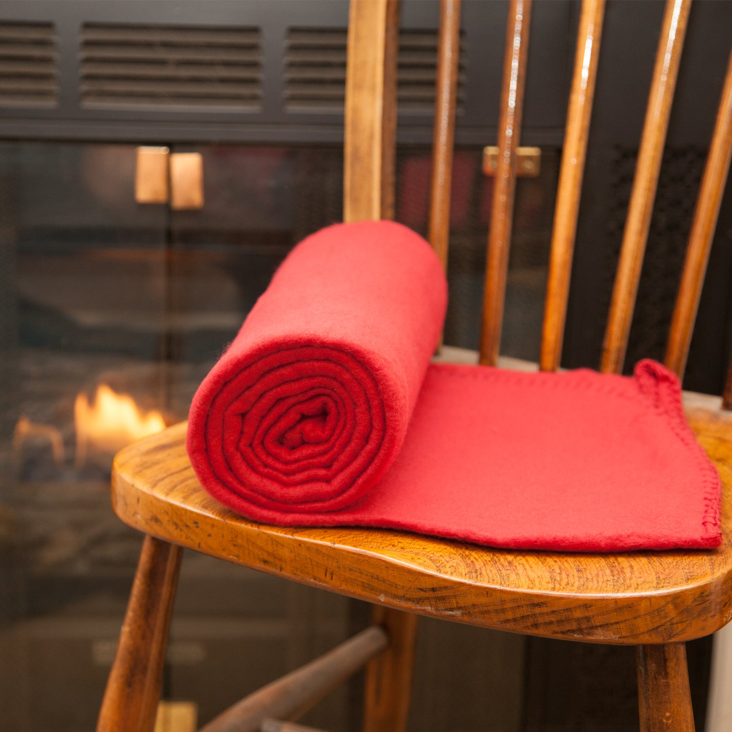 50 x 60 Inch Soft Cozy Fleece Blanket / Fleece Throw - Red