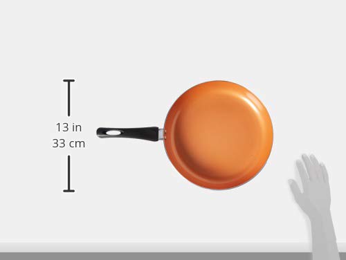 Healthy Nonstick Ceramic Coated Frying Pan - 3 Pcs Eco Friendly Durable Fry Pan Cookware Set (8", 10" & 12" Pans) (Copper Ceramic)