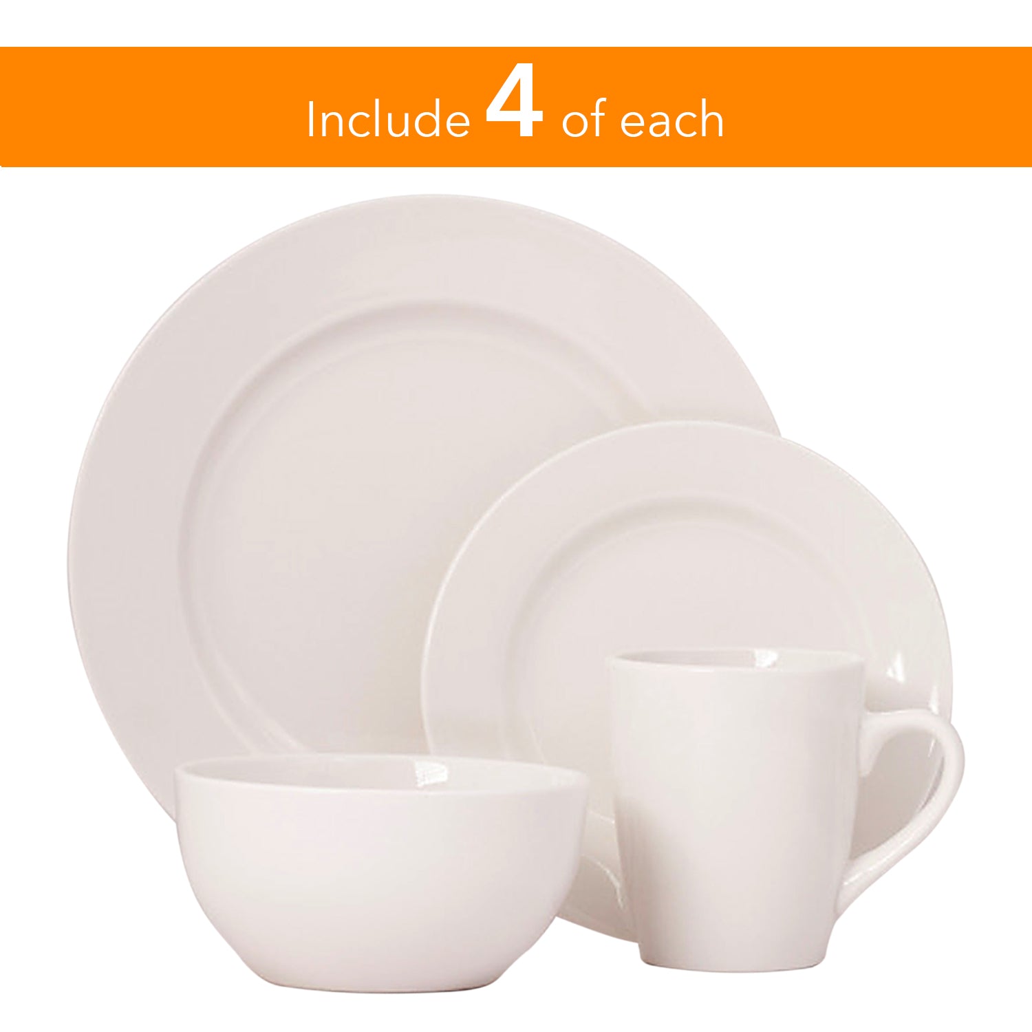 Gibson Elite Gracious Dining Round 16 Piece Dinnerware Set