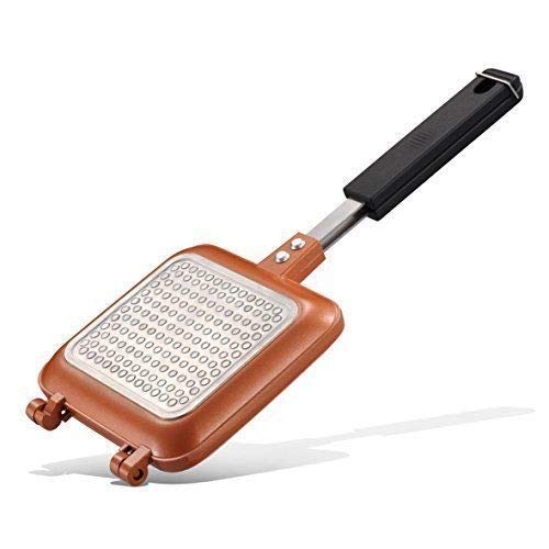 Non-Stick Sandwich Grill Press – Panini Press Grill – Copper Infused Sandwich Pan – Hot Sandwich Press