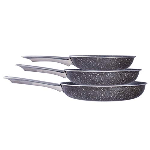 Nonstick Frying Pan – 8”, 10”, and 12” Aluminum Pans – Ceramic Coated Aluminum Fry Pan – Nonstick Frying Pans in 3 Sizes (8")