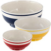 Mr. Food 3 pieces Ceramic Mixing Bowl Set - Colorful Mixing Stackable Bowls