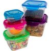 10 Pc Reusable Refrigerator Containers – Microwavable Plastic Lunch Containers