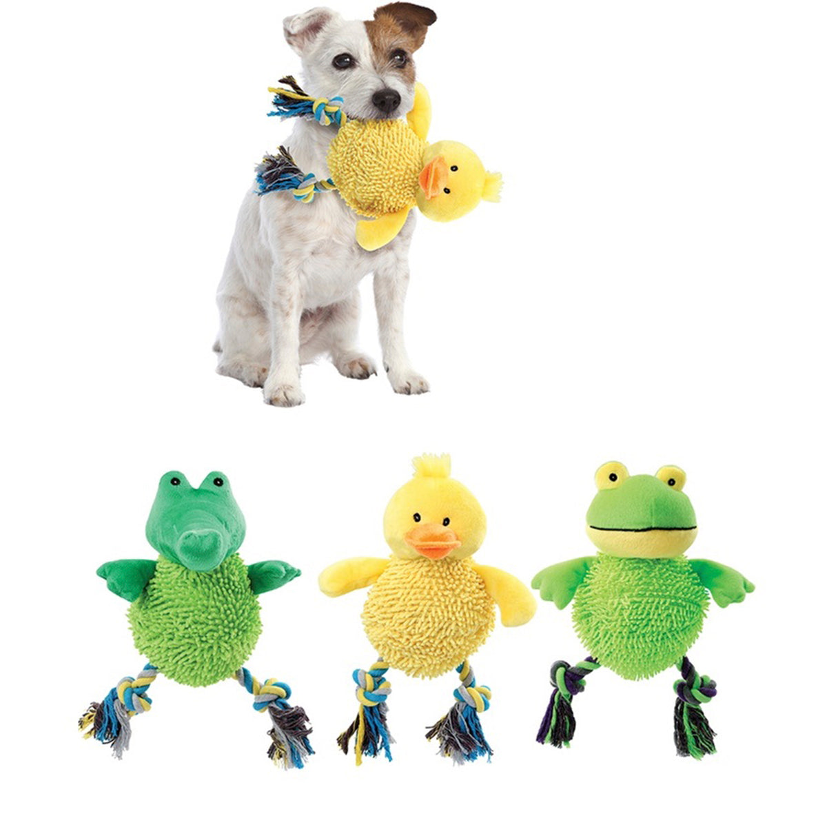 Duuclume Dog Frog Snuffle Toy Durable Squeaky Toy│Tug of War