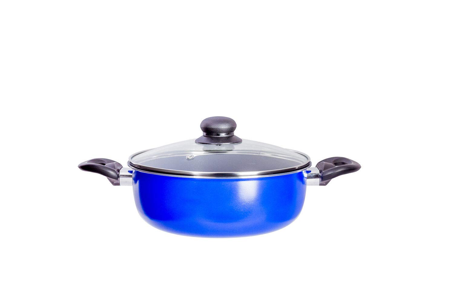 Nonstick Cookware Set – 10-Piece Cookware Sets – Pots and Pans Set – Non-Stick Frying Pans and Pots (Black Interior)