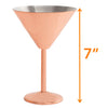 3 pc Copper Stainless Steel Martini Gift Set - 2 Large Martini Glasses and Shaker Set - Copper Martini Shaker Set (Copper)