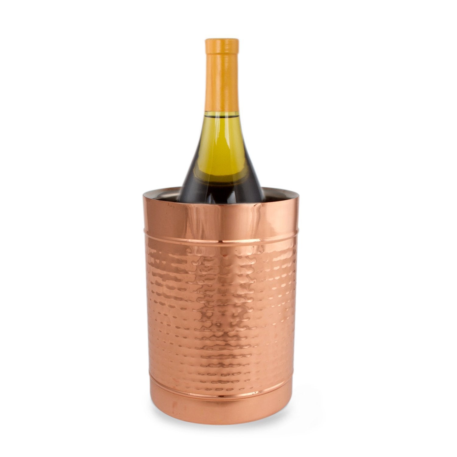Copper Double Wall Wine Cooler – Insulated Cooler Ice Bucket – Champagne Bucket or Wine Chiller Bottle Cooler