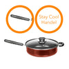 11” Non Stick Deep Frying Pans – Large Deep Pan with Lid – Nonstick Deep Fry Pans – Re