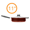 11” Non Stick Deep Frying Pans – Large Deep Pan with Lid – Nonstick Deep Fry Pans – Re