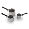 Imperial Home 3 Pc Turkish Coffee Warmer Pot Set, Stainless Steel 6 Oz, 12 oz, 24 oz