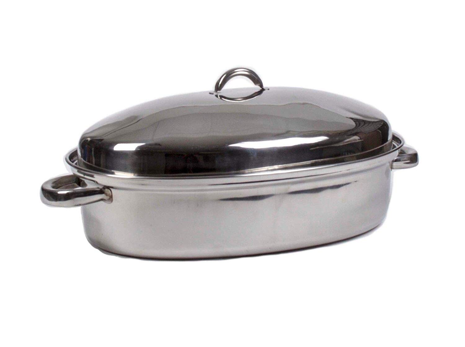 Oval Roaster Pan with Lid – Oven Roaster Pans – Roasting Pan with Lid – Stainless Steel Roasting Pan