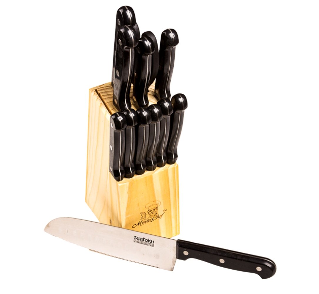 Vos Kitchen Knife Set With Block 13 Pcs