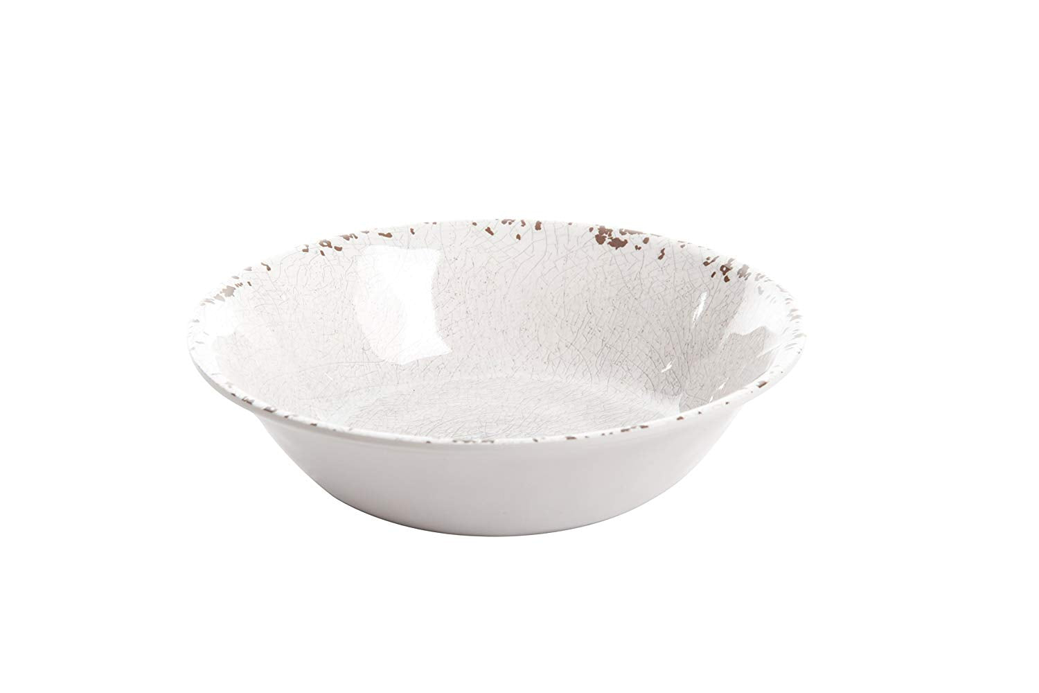 Gibson Studio 114334.12 Mauna 12 Piece Heavy Weight Melamine Dinnerware Set, Ice Rustic