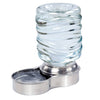 Waterer Stainless Steel Pet Dog Cat Water Fountain Bowl - 1 Gallon Capacity