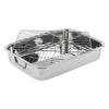 Roasting Pan - Heavy Duty Stainless Steel 16" Lasagna Turkey Roaster Pan W/ Rack