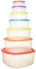 14 Pcs Always Fresh Plastic Food Storage Containers Set With Color Coded Lids