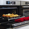 2 Extra Thick Oven Gloves - Red Heat Resistant Amazing Oven Mitt / Pot Holders