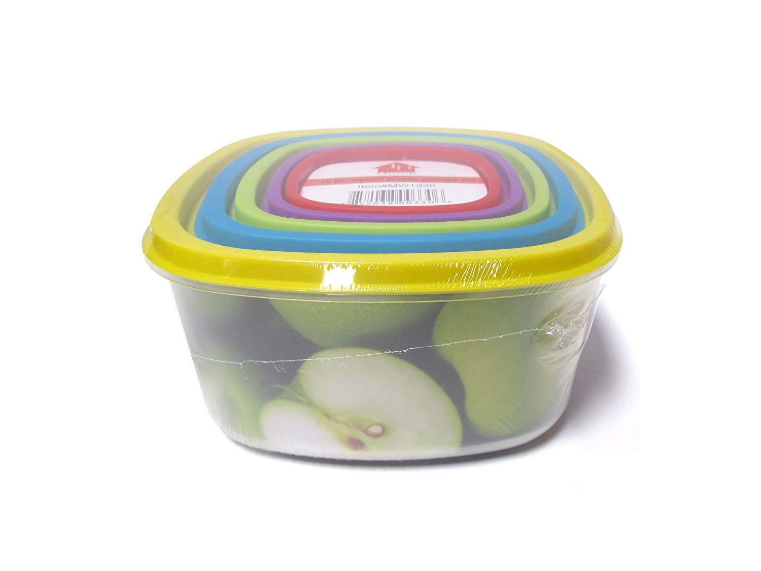 Always Fresh Plastic Food Containers Fiesta Edition Square - 10 pcs Set