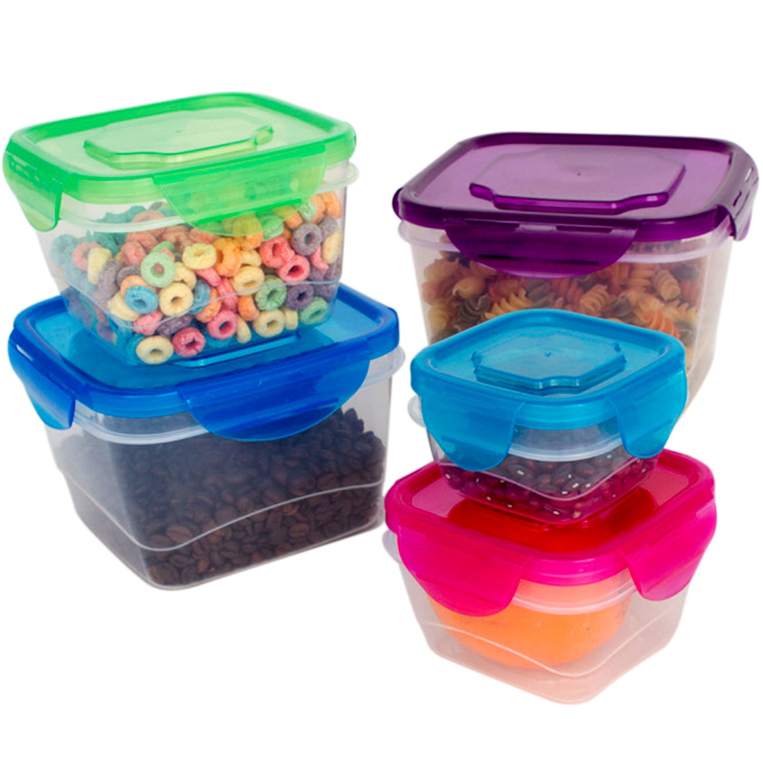 10 Pc Reusable Refrigerator Containers – Microwavable Plastic Lunch Containers