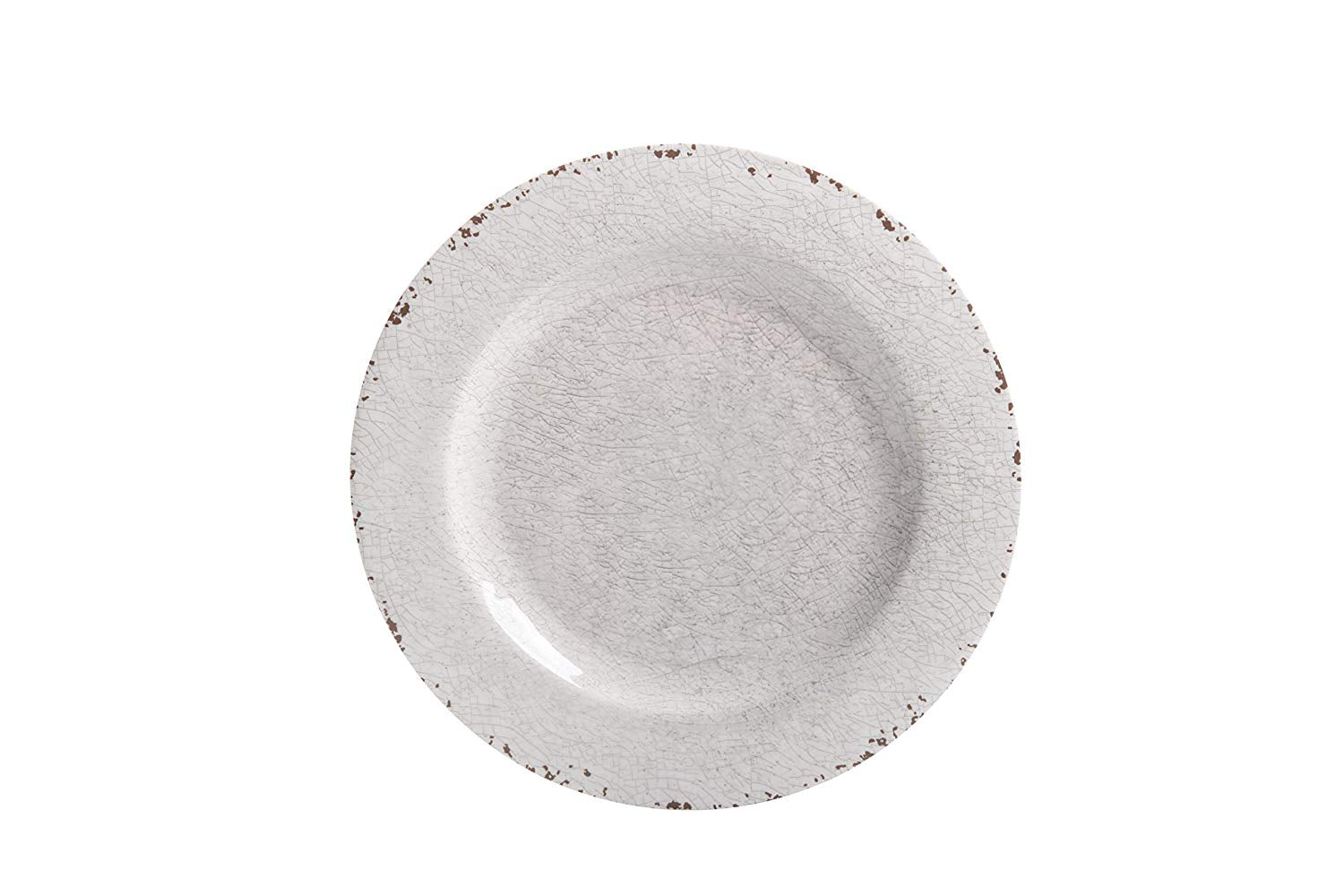 Gibson Studio 114334.12 Mauna 12 Piece Heavy Weight Melamine Dinnerware Set, Ice Rustic