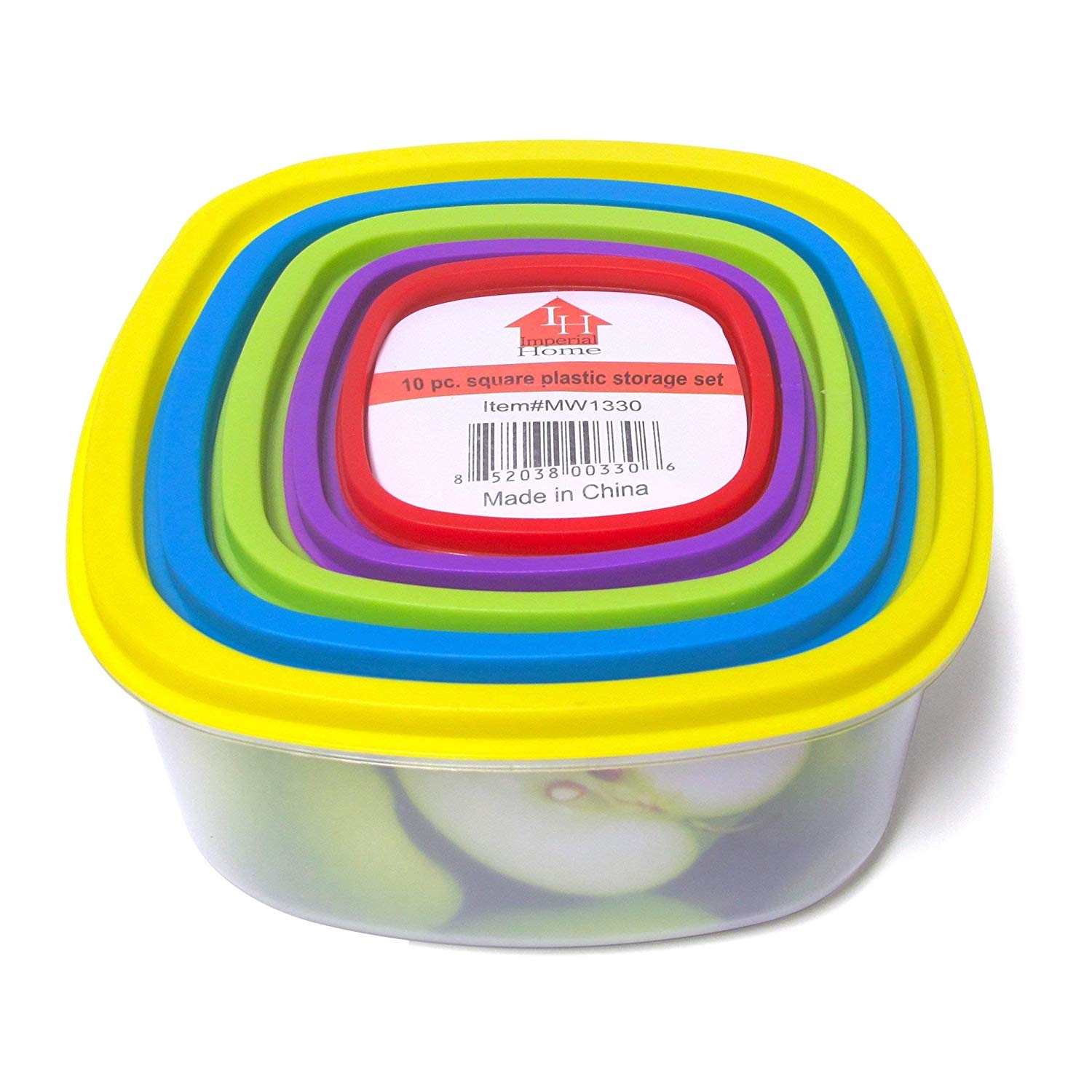 Always Fresh Plastic Food Containers Fiesta Edition Rectangle - 10 pcs Set
