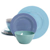 Gibson Overseas, Inc. 116936.12 085081401175 Melamine Dinnerware Set 12Pc, Blue