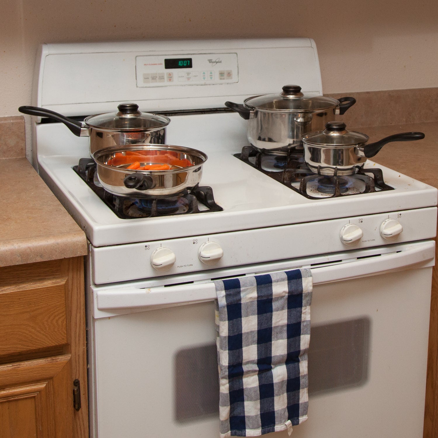 Stainless Steel 7 Pcs. Cookware set Dutch Oven Fry Pan Saucepan