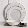 Gibson Studio 114334.12 Mauna 12 Piece Heavy Weight Melamine Dinnerware Set, Ice Rustic