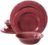 Gibson Overseas, Inc. 94904.12 Melamine Dinnerware Set 12Pc, Burgandy