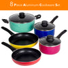 8 Piece Rainbow Nonstick Cookware Set Kitchen Pots Sauce Fry Pan With Glass Lid