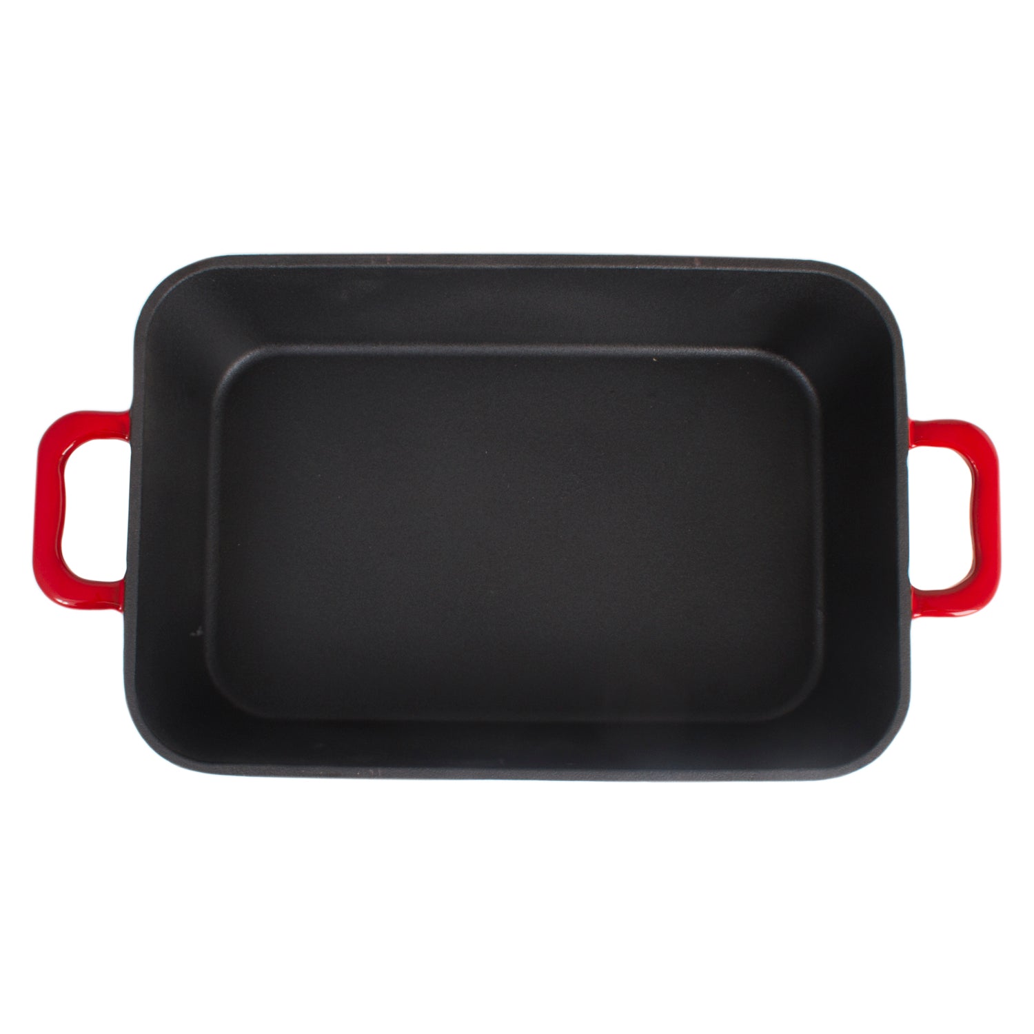 Heavy Duty Red Enameled Cast Iron Roasting Pan 13" X 9" Lasagna Pan Roaster