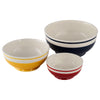 Mr. Food 3 pieces Ceramic Mixing Bowl Set - Colorful Mixing Stackable Bowls