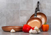 Healthy Nonstick Ceramic Coated Frying Pan - 3 Pcs Eco Friendly Durable Fry Pan Cookware Set (8", 10" & 12" Pans) (Copper Ceramic)