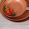 Healthy Nonstick Ceramic Coated Frying Pan - 3 Pcs Eco Friendly Durable Fry Pan Cookware Set (8", 10" & 12" Pans)