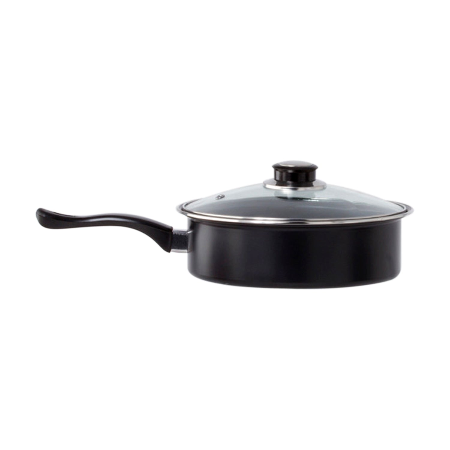 8 Pc Carbon Steel Non Stick Cookware Set W/Utensils Dutch Oven Fry Sauce Pan - Carbon Steel Cookware Set - Carbon Steel Pans & Pots with Utensils (Black)