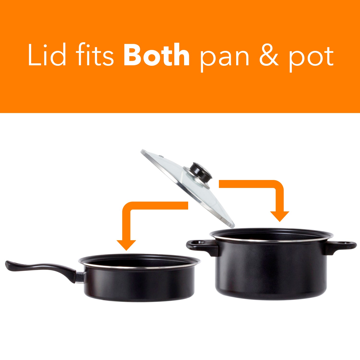 8 Pc Carbon Steel Non Stick Cookware Set W/Utensils Dutch Oven Fry Sauce Pan - Carbon Steel Cookware Set - Carbon Steel Pans & Pots with Utensils (Black)
