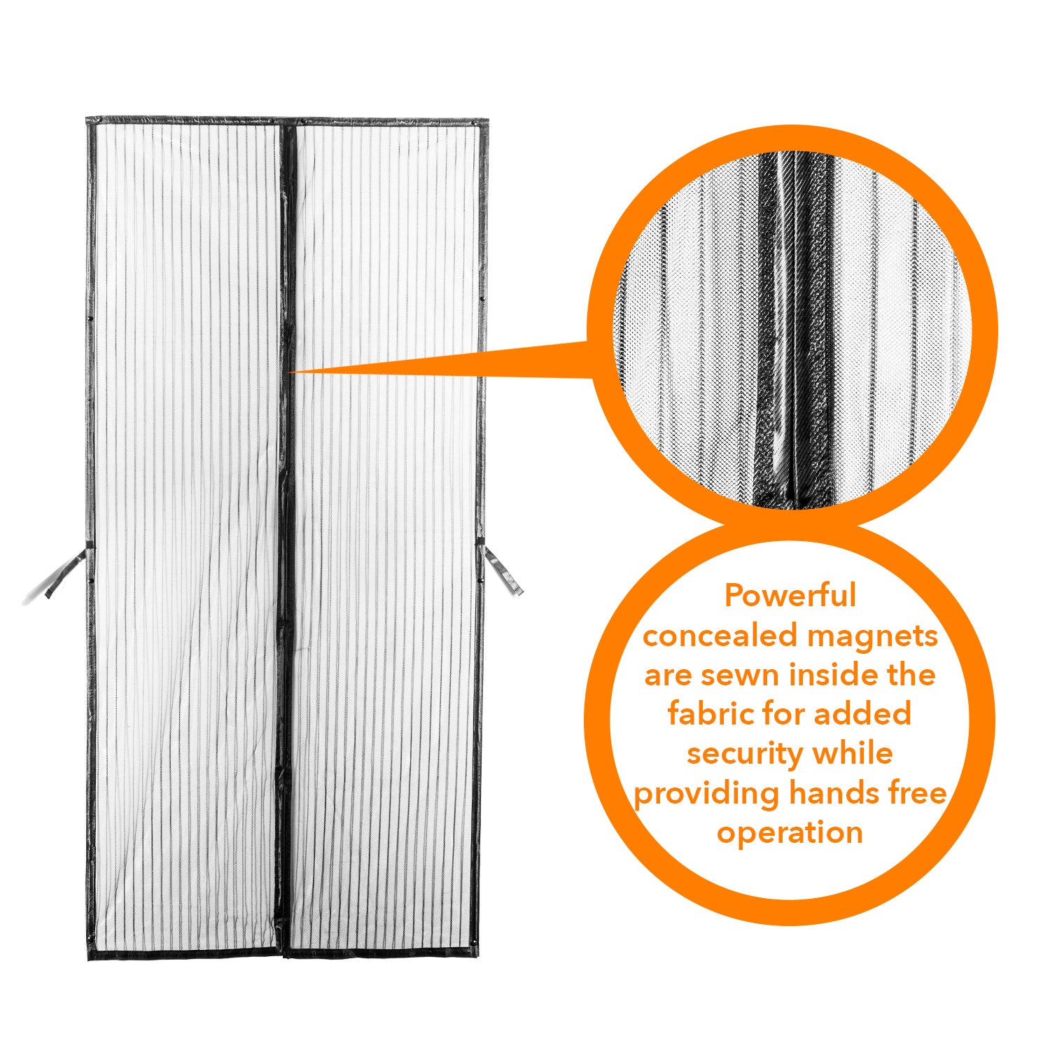 Improved Magic Screen Hands Free Magnetic Door Stronger Magnet & Heavy Duty Mesh