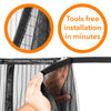 Improved Magic Screen Hands Free Magnetic Door Stronger Magnet & Heavy Duty Mesh