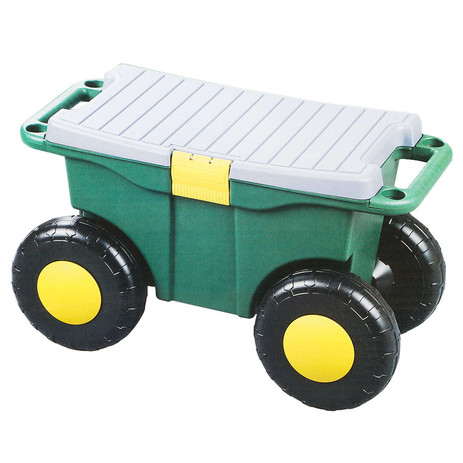 Imperial Home Rolling Gardening Seat with Storage – Storage Gardening Bench – Gardening Seats with Wheels – Garden Work Bench