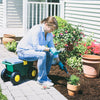 Imperial Home Rolling Gardening Seat with Storage – Storage Gardening Bench – Gardening Seats with Wheels – Garden Work Bench