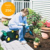 Imperial Home Rolling Gardening Seat with Storage – Storage Gardening Bench – Gardening Seats with Wheels – Garden Work Bench