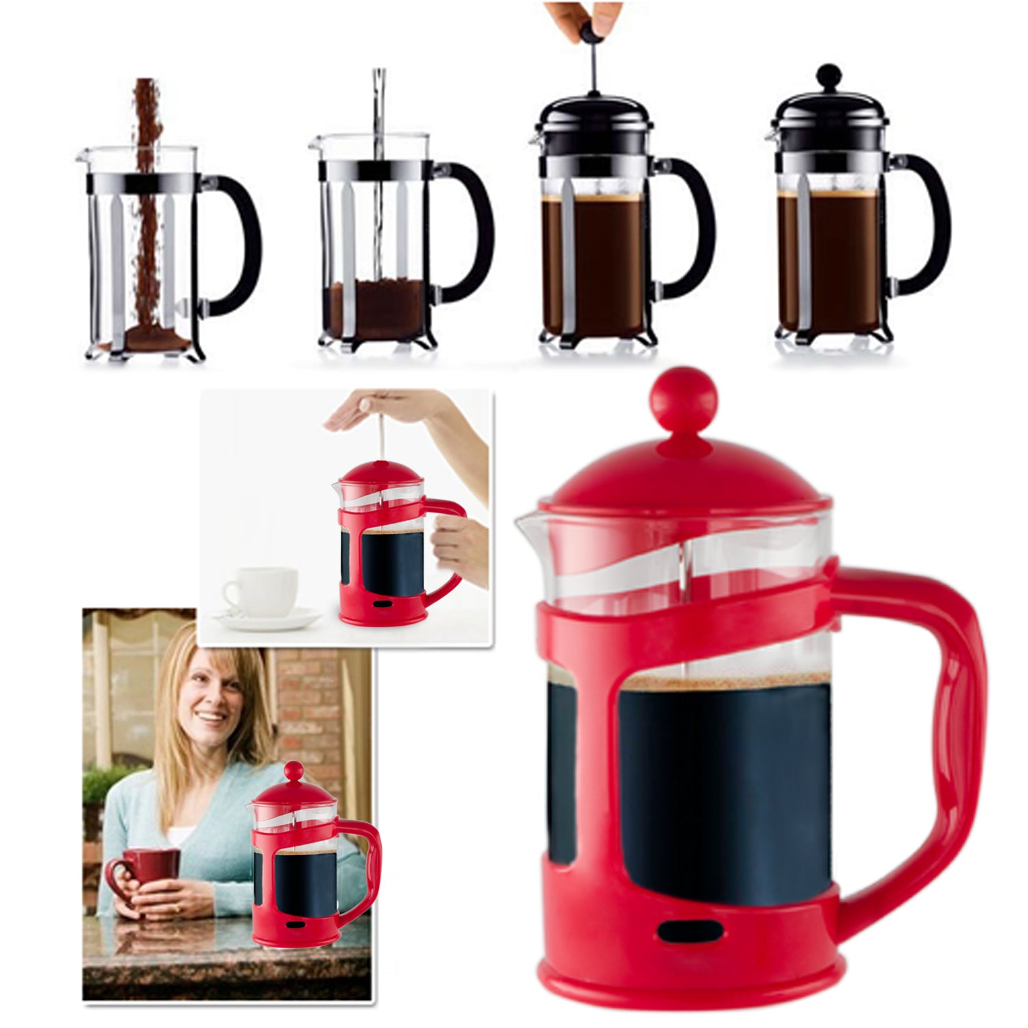 28 Oz.French Press Coffee Tea Maker with Stainless Steel Filter